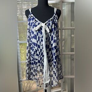 The Earth Collection Swimsuit Cover-up One Size Women’s Blue Geometric Design